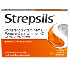 Strepsils Pomaranč s vitamínom C, 24 pastiliek