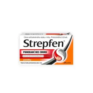 Strepfen Pomaranč bez cukru 8,75 mg, 24 pastiliek