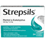 Strepsils Mentol a Eukalyptus, 24 pastiliek